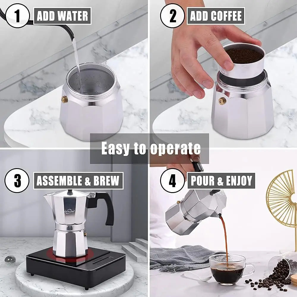 Moka Pot Stovetop Espresso Maker