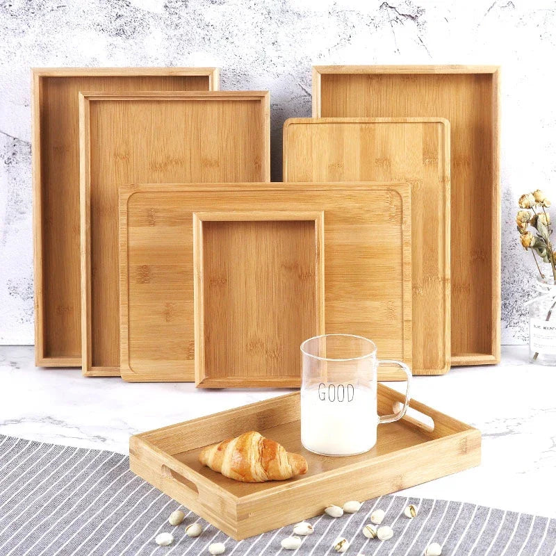 Bamboo Rectangular Serving Tray