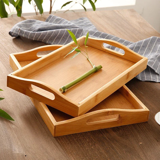 Bamboo Rectangular Serving Tray